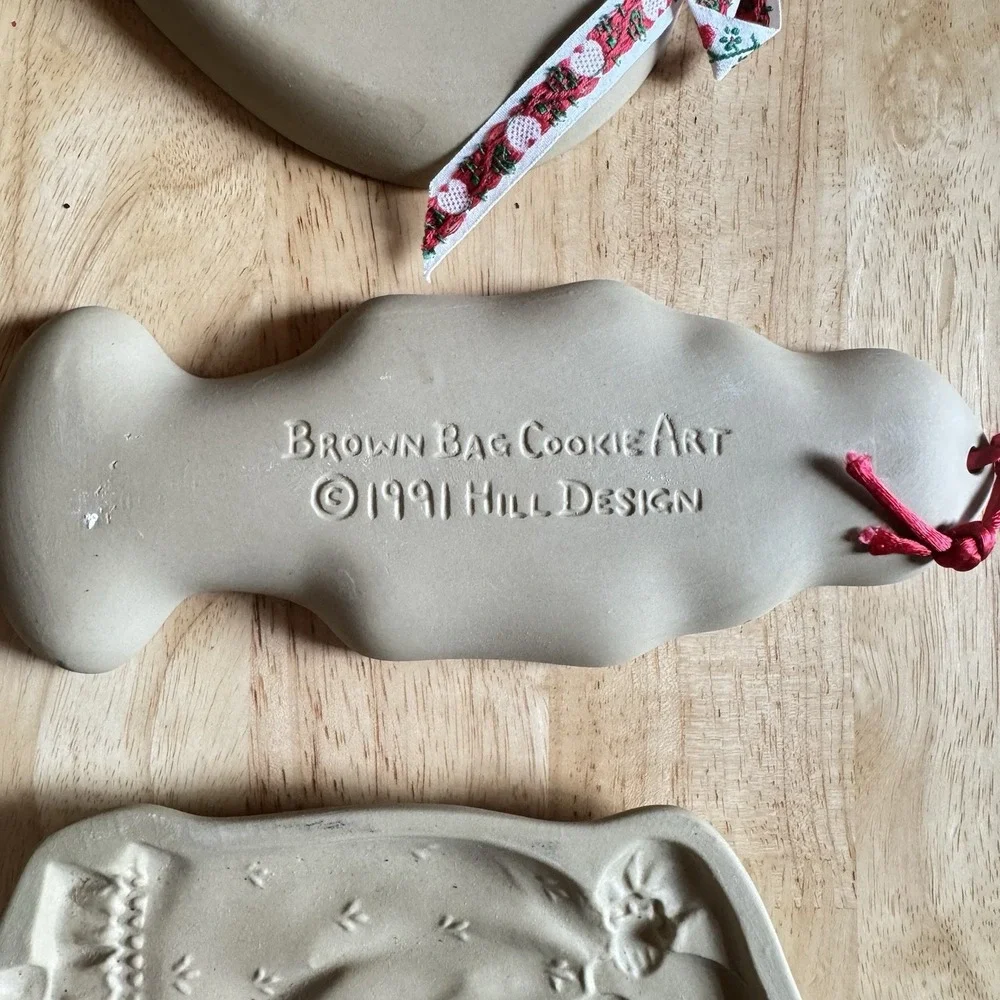 Lot 8 Vintage Cookie Molds Brown Bag‎ Cookie Art + Hartstone Holiday Designs